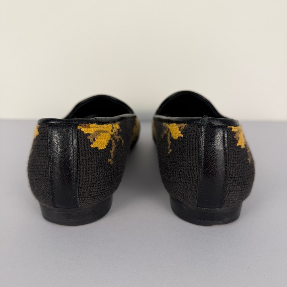 Vintage Zalo Needlepoint Bee Loafers Womens Size 8 Grandmillennial Made in Spain - Picture 5 of 10